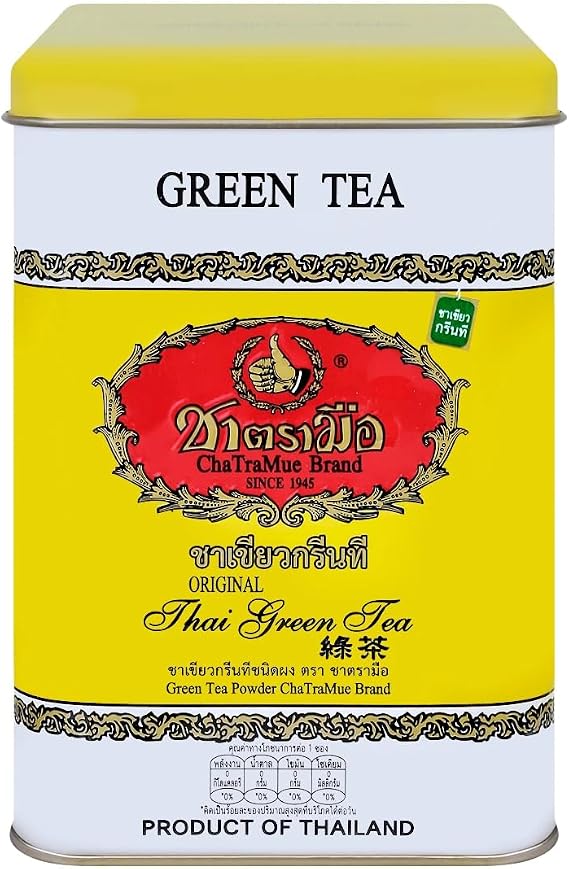 Chatramue Thai Green Tea Powder – 2.5g Tea Bags (Pack of 50) – Authentic Thai Flavor, Perfect for Hot or Iced Drinks