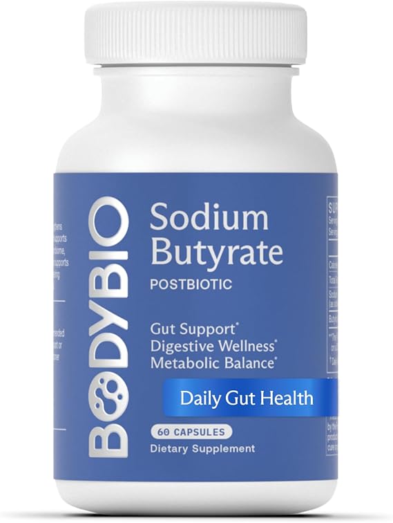 BodyBio Butyrate Sodium- Postbiotic for Gut & Digestive Support