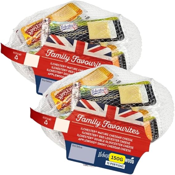 Cheese Selection Portions Mature Cheddar, Red Leicester, Double Gloucester and smoky 150g (2x150g)