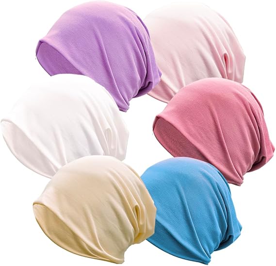 JarseHera 6 Pieces Women Slouchy Beanie Sleep Caps Chemo Headwear Cancer Hats Turban