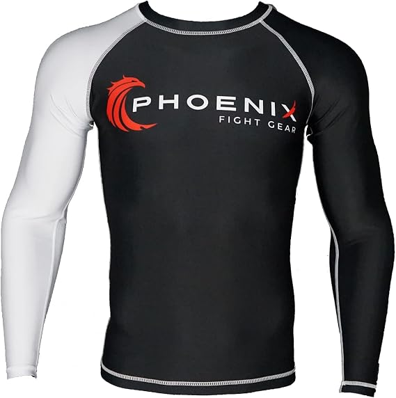 Long Sleeve Mens Rise Rash Guard for BJJ, MMA, Grappling, Compression Shirts, No-Gi, Gi, Performance Fit