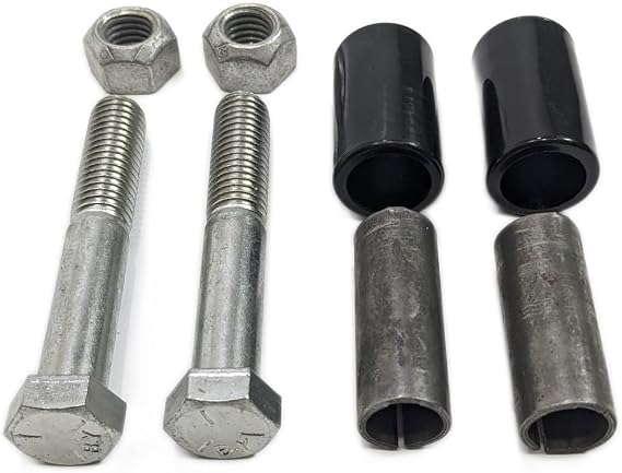Boat Trailer Leaf Spring Bolt and Bushing Mounting Kit 300-015973, black