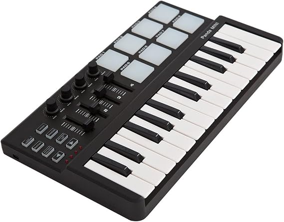 MIDI Keyboard Controller Mini 25-Key USB Keyboard And Drum Pad MIDI Controller Professional Musical Instruments Electronic Keyboard