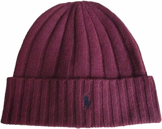 Polo Ralph Lauren Men's Knit Cuff Beanie Hat One Size Burgundy