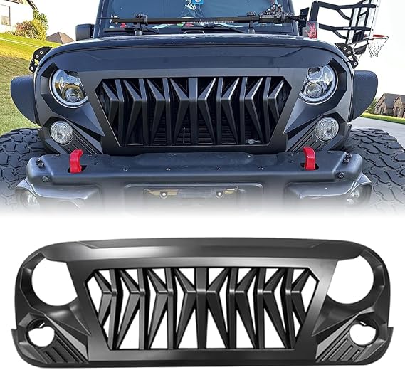 Grille For Jeep Wrangler JK JKU Rubicon Sahara Sport 2007-2018