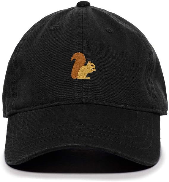 Tech Design Squirrel Baseball Cap Embroidered Cotton Adjustable Dad Hat