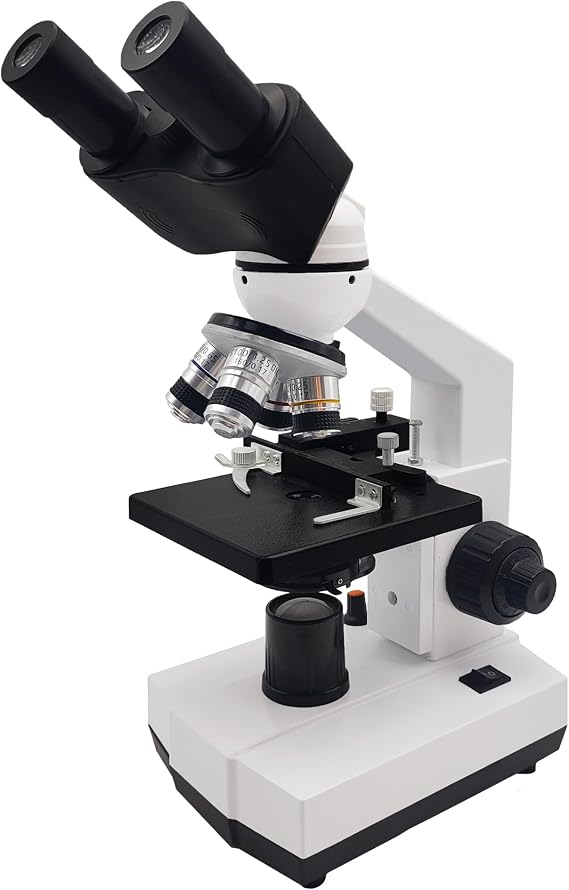 Adult Student Compound Binocular Microscope - 40X-5000X High-Magnification Large-Field Professional Biological Microscope, Suitable for Schools, Laboratories, and Home Education