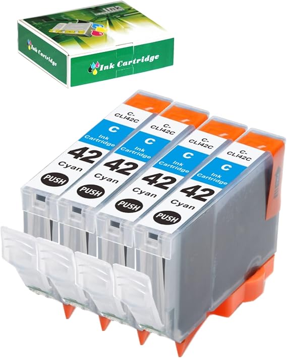 NEXTPAGE CLI42 Ink Cartridges Cyan 4 Pack pro 100 Ink cartridges Replacement for CLI42 CLI-42 C Ink Cartridge Work for Pixma Pro-100 Printers