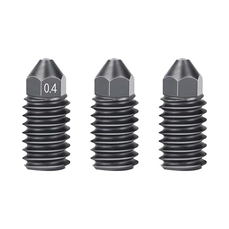 IdeaFormer Bambu Lab A1/A1 Mini用0.4mm硬化スチールノズル 3個 A1押出機 Hotend 交換用ノズル Bambu Labs A1 A1 Mini 3Dプリンター用