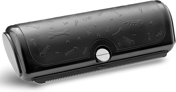 Dog & Cat Deshedding Brush for Short & Medium Coats, Black