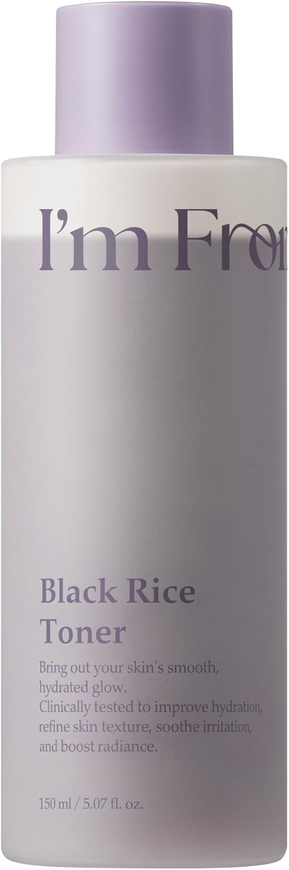 I'm from Black Rice Toner for Oily Skin, Lightweight, Niacinamide, Panthenol, Glass Skin, Fragrance Free, Korean Skin Care, 150ml, 5.07 fl.oz