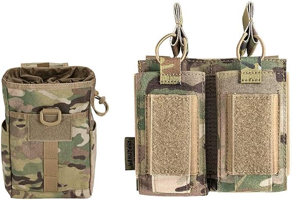 Molle Dump Pouch Drawstring Magazine Open-Top Double Mag Pouch