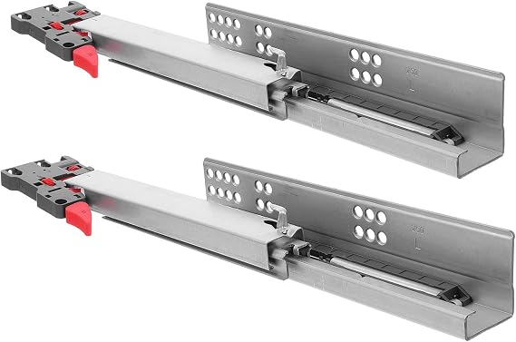 10 Inch Soft Close Undermount Drawer Slides Hidden Under Mount Drawer Rails Made of Cold-Rolled Steel Smooth and Silent Full Extension Glides in Bathroom Vanity or Rv