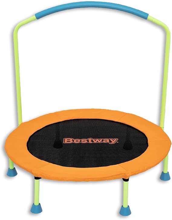 Bestway Trambolin Wonderjump Ø 91 x 96 cm, toz boyalı çelik çerçeve, çıkarılabilir tutma sapı, kaymaz ayaklar, kolay montaj, kompakt tasarım