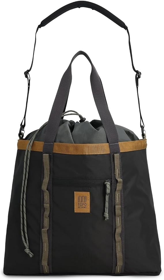 Topo Designs Mountain Utility Tote Bag (Black/Neutral)