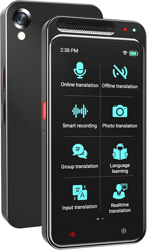 Language Translator Device No WiFi Needed, Latest Two-Way Language Translator in 138 Languages, Online/Offline/AI/Voice/Photo Translation, Standy 240H,