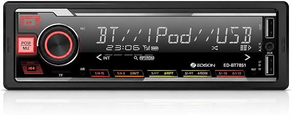 Edison ED-BT7851 Oto Teyp, Bluetooth, APP Kontrol Destekli, Telefon Şarj Özelliği, USB/SD Kart/AUX Girişi, 4 RCA Çıkışı, 4x60W