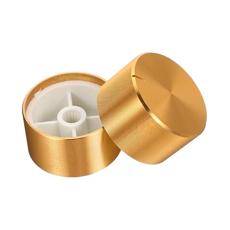 GALPADA 2Pcs Professional Guitar Volume Knobs Potentiometer Replacement for Electric Guitar and Bass Wear Resistant High Hardness Gold Tone Control Accessories