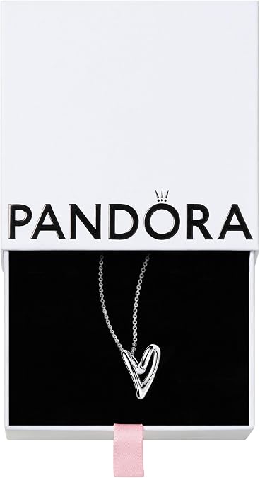 PANDORA Essence Organically Shaped Heart Pendant Necklace, 27.6"