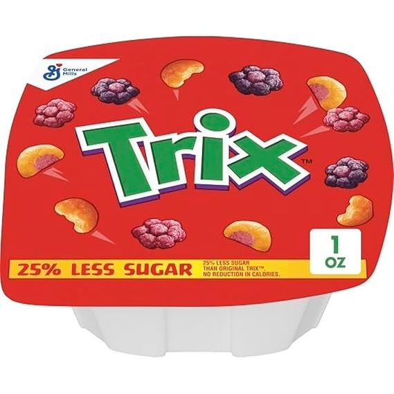 Trix 25 Percent Less Sugar Cereal, 1 Ounce - 96 per case.