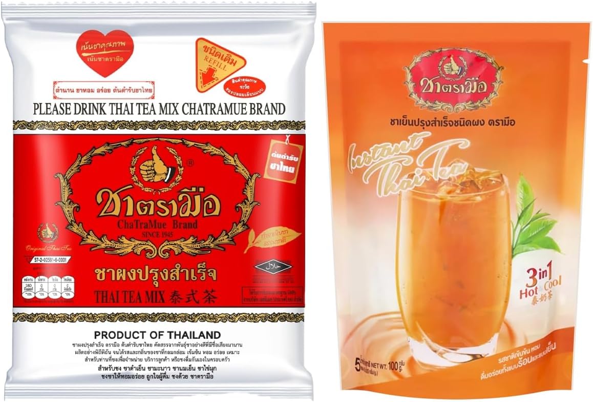 Original Thai Tea Variety Set Cha Tra Mue Original Thai Tea Mix 400g  Instant Thai Tea 5 Sachets