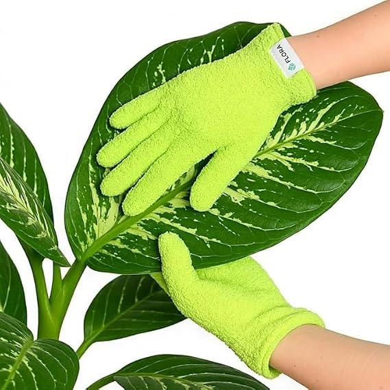 Flora Microfiber Dusting Gloves for Houseplants Save Your Plants from Hidden KillersUltra-Gentle Microfiber