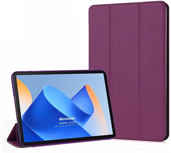 Microsonic Huawei MatePad 11.5 için Kılıf Slim Translucent Back Smart Cover Mor [MatePad 11.5 ile Uyumlu Kılıf - Mor]