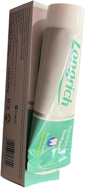 Longrich White Tea Multi-Effect Toothpaste, Fluoride Free, 100g