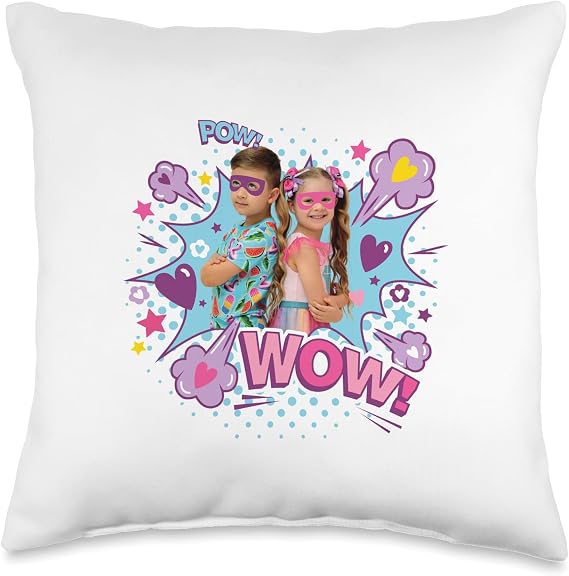 Love Diana and Roma Super Hero Throw Pillow