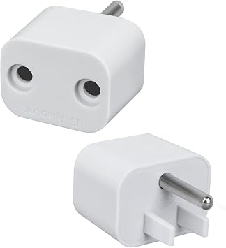 Grounding Adapter Splitter.Grounding Plug Adapter for Grounding Mat, Earthing Sheet and Pillow Case(us TypeB Wall Outlets) (2Pcs Grounding Adapter)