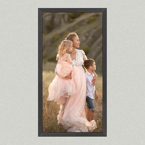 Premium Quality Custom Framed Prints - Your personal image, printed and framed in wood 10x20, Narrow Black