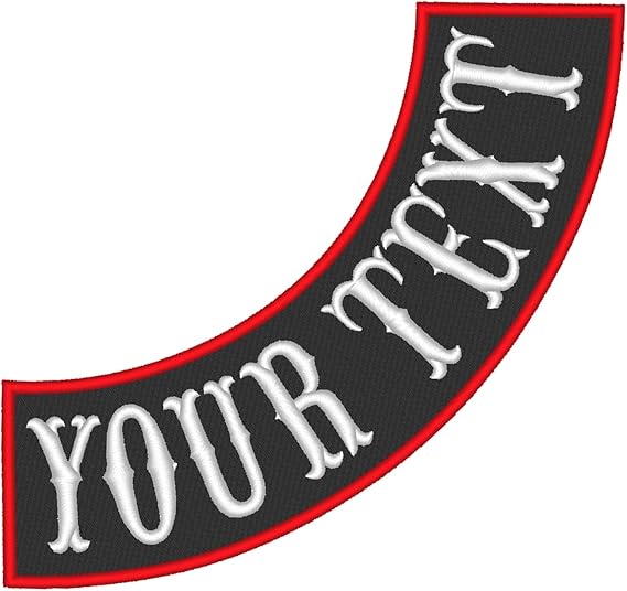 Custom Embroidered Side Rocker Vest Patch Motorcycle Biker Patch 7" (A)