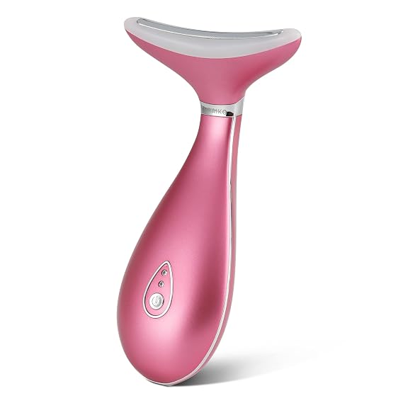 VRAIKO Lily Neck Face Massager, Face Sculpting Tool, 3-in-1 Facial Device with Thermal, Triple Action Care, for Enhanced Absorption Radiance Contouring Elasticity and Lymphatic Drainage (No Stand)