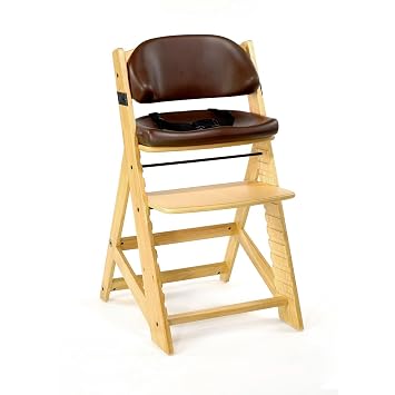 Keekaroo Height Right Kids High Chair Finish Natural, Cushion Color Chocolate
