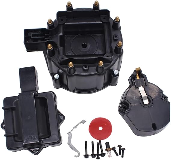 Black HEI Large Distributor Cap Rotor Kit Compatible for SBC BBC 305 327 350 396 454
