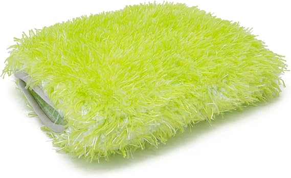 Autofiber Wash Monster Plush Car Wash Pad, Soft & Plush Absorbent Microfiber Fibers Large Fits in Bucket - Pack of 1, Green (9 inch x 7 inch)