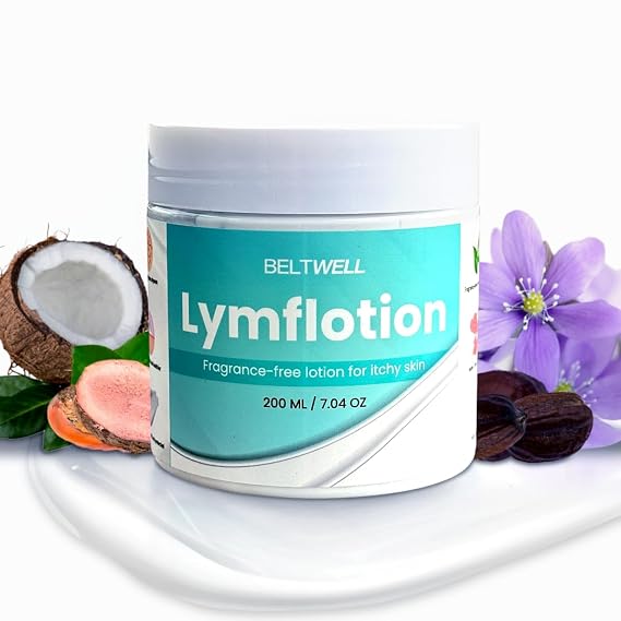Beltwell Lymflotion Non-Greasy Moisturizer for Dry & Sensitive Skin Relief Fragrance Free Anti-Itch Lotion for Itchy Skin, Lymphedema, Diabetes, Eczema, Cracked Feet & Arms 200ml