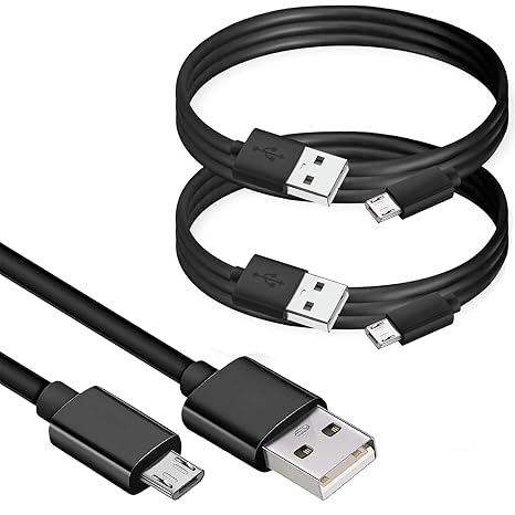 VOLT+ Professional Quick 2.0 Charge MicroUSB Compatible with Lenovo PHAB Plus (2PACK) 6Ft/1.8M Turbo 18Watt Long Plus Data Cable Extra Strength for Fastest Speeds (Black)