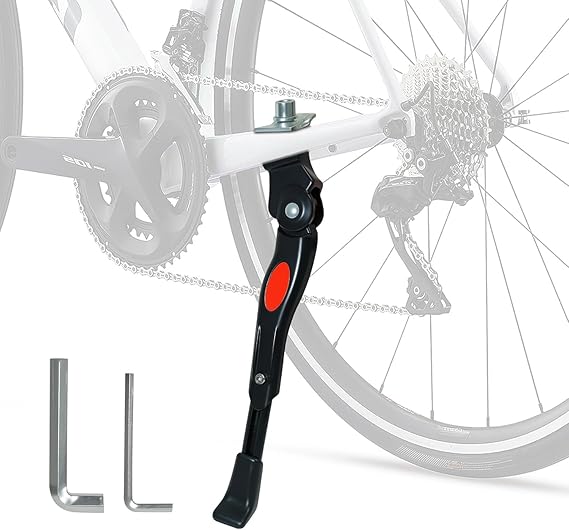 Bike Kickstand for Van Rysel EDR AF, Adjustable Fahrradständer Durable Aluminium Alloy Side Kickstand Heavy Duty Side Support for Mountain and Road Bikes,B