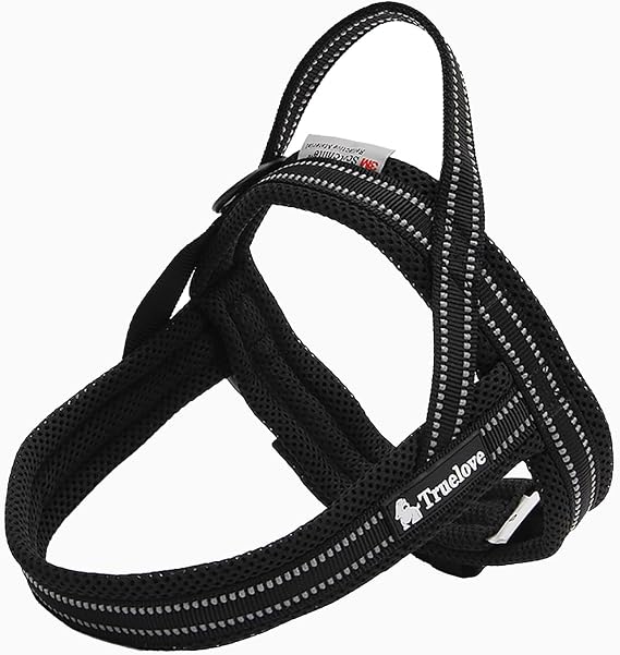 TRUE LOVE Dog Harness Reflective Security Soft Mesh Padded Pet Harness for Small Medium Large Breeds TLH5811