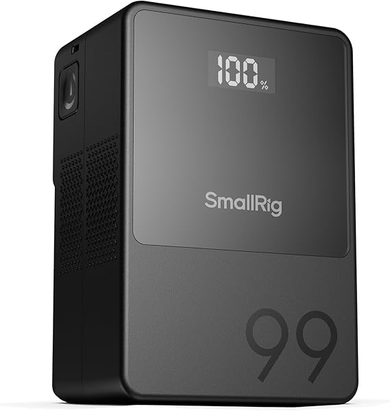 SMALLRIG V Mount Battery VB99, 99Wh / 6800mAh V Lock Battery with 100W Output, 2H Full Charge, with USB-C, D-TAP, USB-A, Dual DC Port, OLED Screen, for Camera, Camcorder, Monitor, Video Light