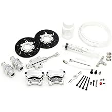 FLMLF Front Wheel Hydraulic Brake System Kit Silver for 1/5 Hpi Rofun BAHA km Rovan Baja 5B SS 5T 5SC RC Car Parts