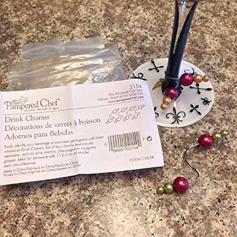The Pampered Chef Drink Charms set of four