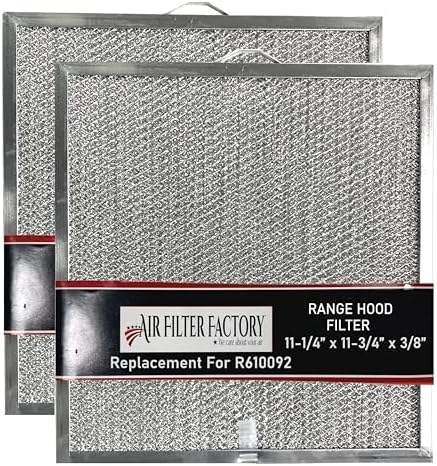 Air Filter Factory Grease Filter R610092 Replacement For Broan Aluminum Mesh Grease Filters 2-Pack