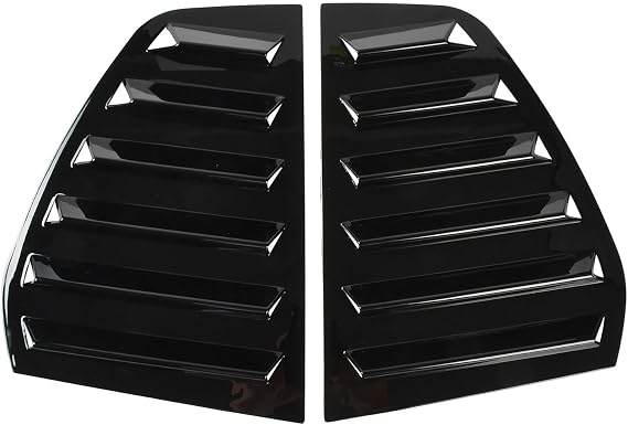2 PCS Rear Window Louver Cover for V-W Volk/swagen Golf 6 MK6 (2008-2012), Glossy Black Side Window Louvers Air Vent Shades Cover Blinds Sporty Trim, Car Exterior Decoration Accessories