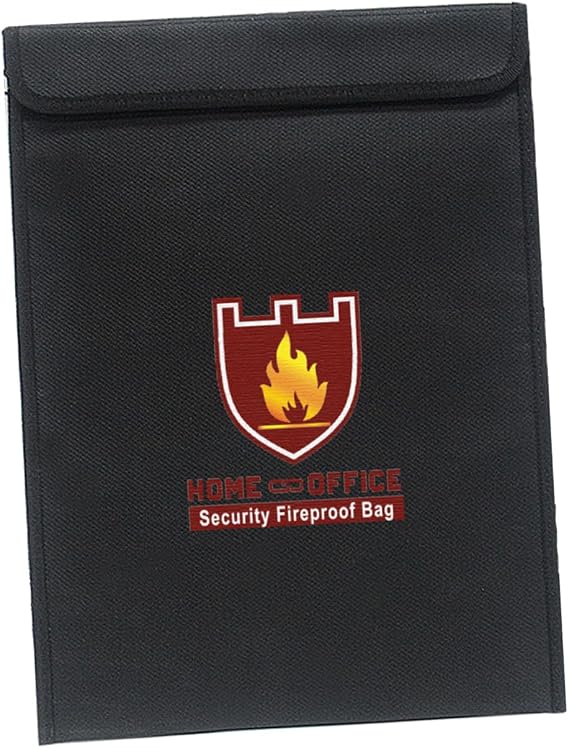 Fireproof Document Bag A4 Waterproof Pouch High-Temperature Resistant 1000C Storage Bag for Home and Office Organization
