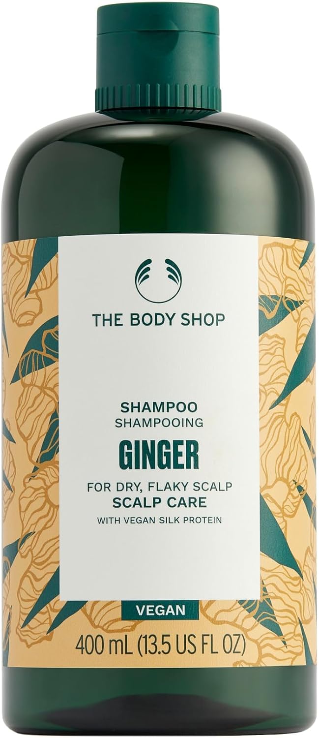 The Body Shop Ginger Scalp Care Shampoo – For Dry, Flaky Scalps – With Vegan Silk Protein – 400ml