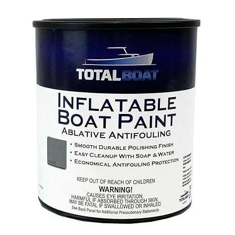 TotalBoat Inflatable Boat Water-Based Antifouling Bottom Paint - Gray Quart