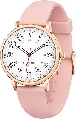 IBSO Nurse Watch for Nurse Medical Professionals Men Women Easy to Read Dial Wristwatches Silicone Band Second Hand Watches