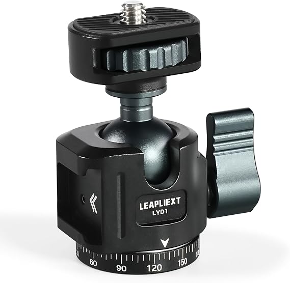 Mini Tripod Ball Head, 1/4" & 3/8" Screw Port, Quick Installation